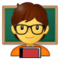 Teacher emoji on Samsung